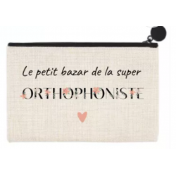Pochette Orthophoniste fleurs Boho