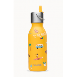 Bouteille kids honolulu bleu isotherme 350ml QWETCH