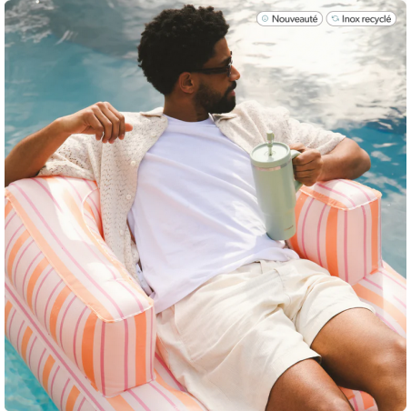 Travel cup isotherme inox Matt vert tilleul 900ml QWETCH