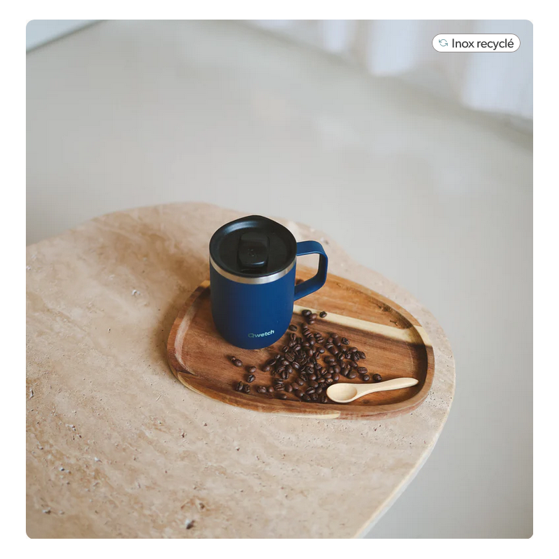 Mug isotherme 350ml bleu nuit QWETCH