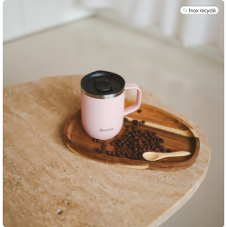 Mug isotherme 350ml Pastel rose QWETCH