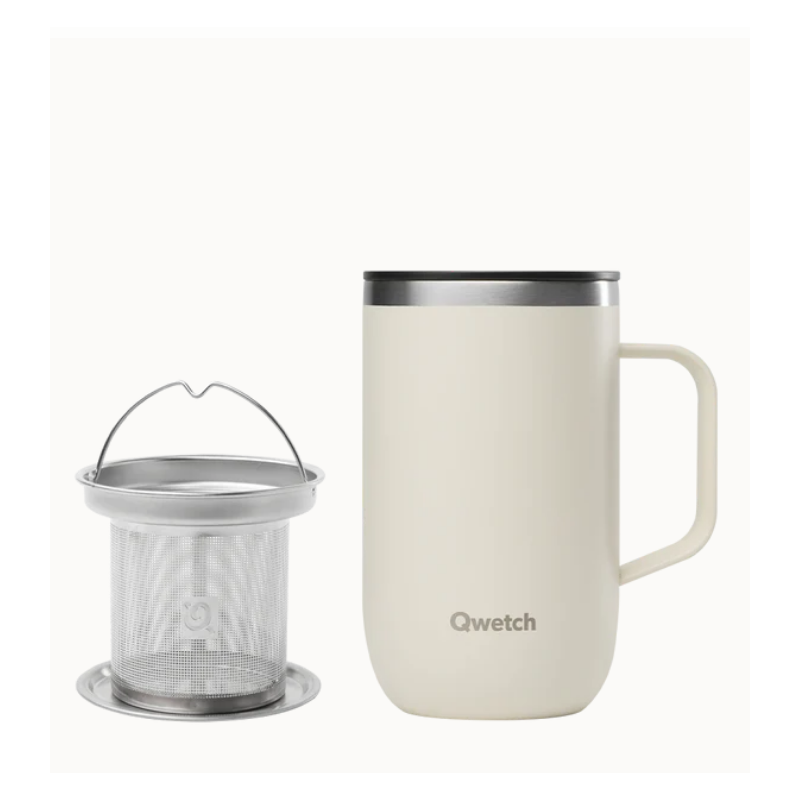 Mug tisaniere  isotherme 350ml inox sable QWETCH