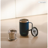 Mug tisaniere  isotherme 470 ml inox bleu nuit QWETCH