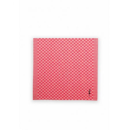 Serviette damier rouge A l'aise Breizh