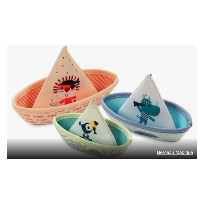 3 bateaux flottants jungle