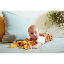coffret doudou lapin ocre