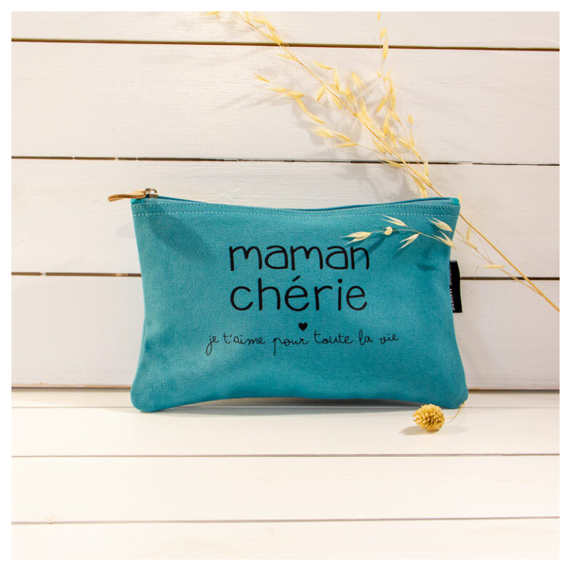 trousse plate Maman chérie coloris assortis sophie janière