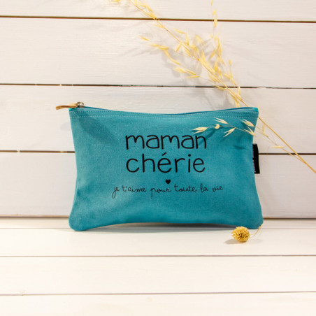 trousse plate Maman chérie coloris assortis sophie janière