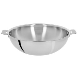 Wok 30 cm TRILAMINE CASTELINE AMOVIBLE inox CRISTEL