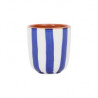gobelet Alaria blanc et indigo 10cl