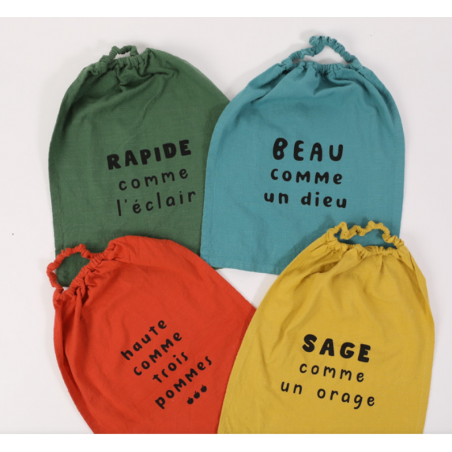 Bavoir "beau comm" coloris assortis S. janière