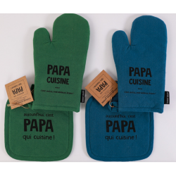 lot gant manique "c'est Papa qui cuisine"