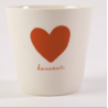 moyen gobelet blanc 200ml "Coeur douceur" S. Janière