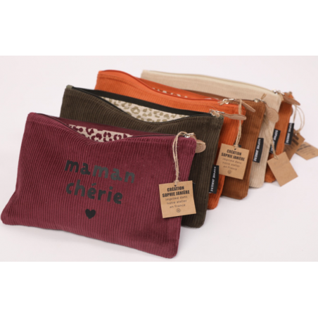 trousse velours Maman chérie coloris assortis s. janière