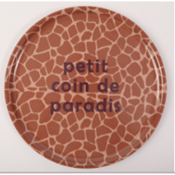 Plateau rd PETIT COIN DE PARADIS Girafe 15*32 S. janière