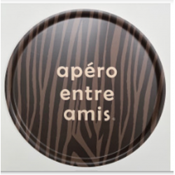 Plateau rd Apéro entre amis Zèbre 45cm S. janière