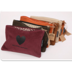 trousse velours Mes p'tits bonheurs coloris assortis s. janière