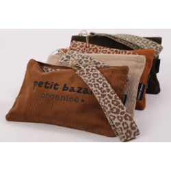 trousse velours +sangle Petit bazar organisé coloris assortis s. janière