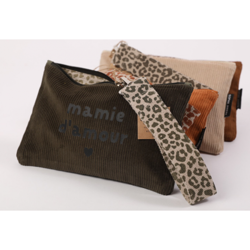 trousse velours +sangle Mamie d'amour coloris assortis s. janière