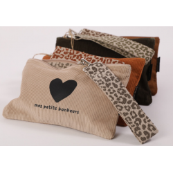 trousse velours +sangle Mes p'tits bonheurs coloris assortis s. janière