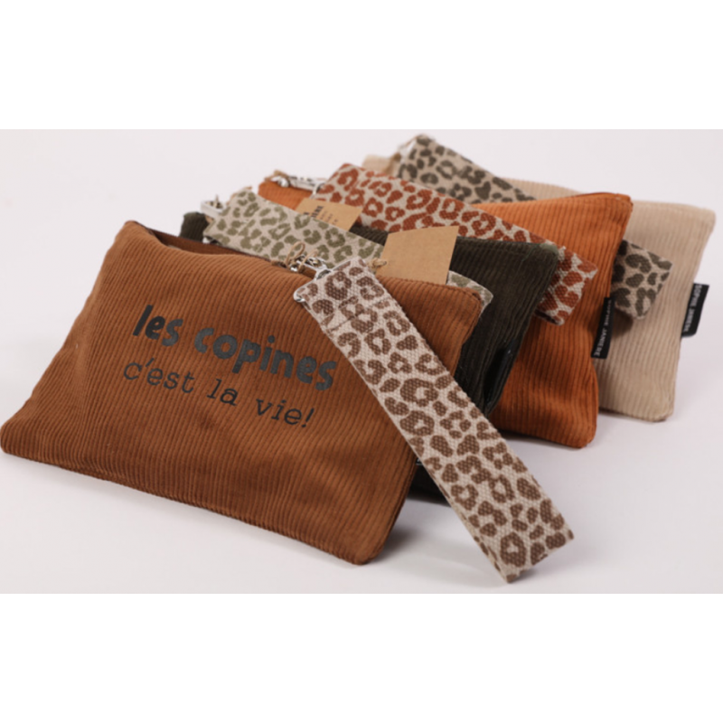 trousse velours +sangle Les copines coloris assortis s. janière