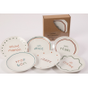 Coffret 6 assiettes messages Ø19cm s. janiere