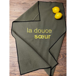 Torchon la douce soeur lin lavé Les chahutées