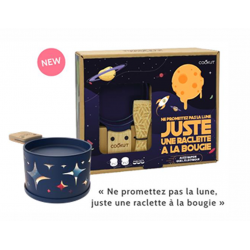 Raclette bougie pour 2 Etoiles bleu foncé