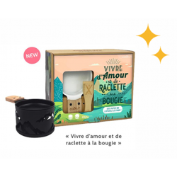 Raclette bougie pour 2 Montagne noir