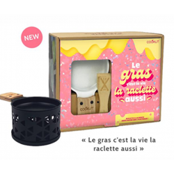 Raclette bougie pour 2 Origami noir