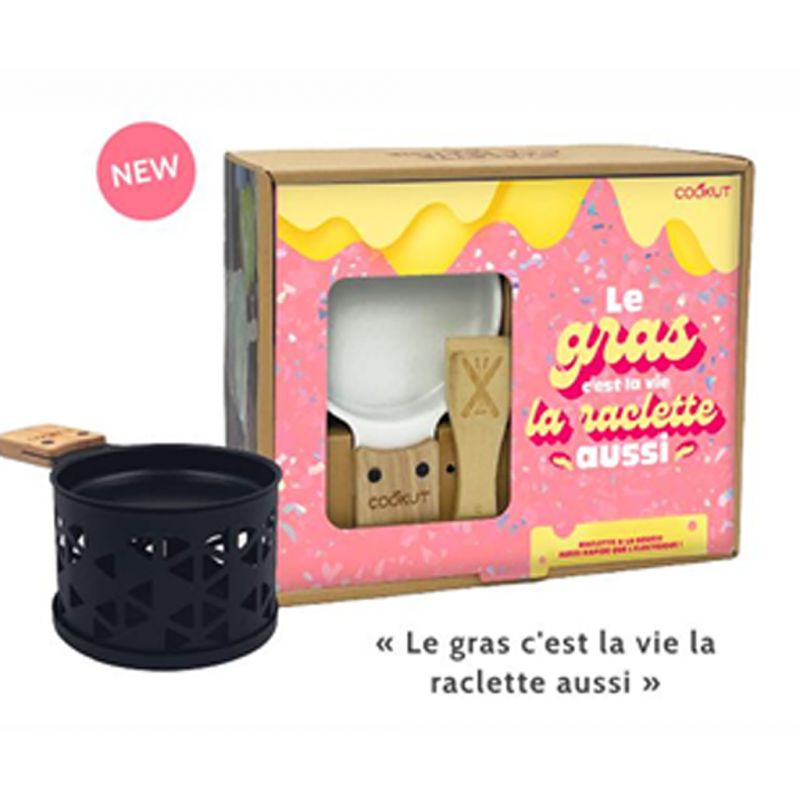 Raclette bougie pour 2 Origami noir