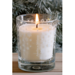 Bougie 160g Etoiles des neiges LOTHANTIQUE
