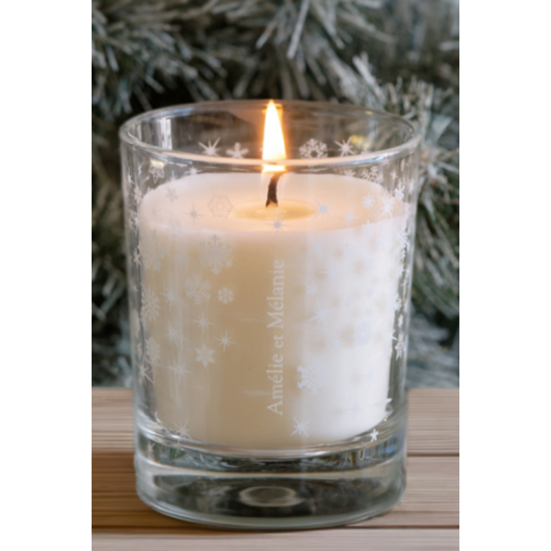 Bougie 160g Etoiles des neiges LOTHANTIQUE