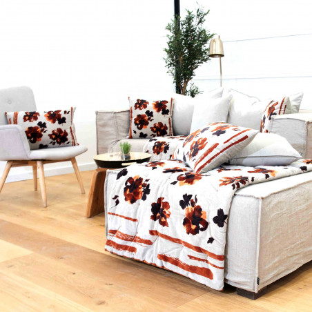 Edredon  80*200 AQUARELLE ECRU SUD ETOFFE