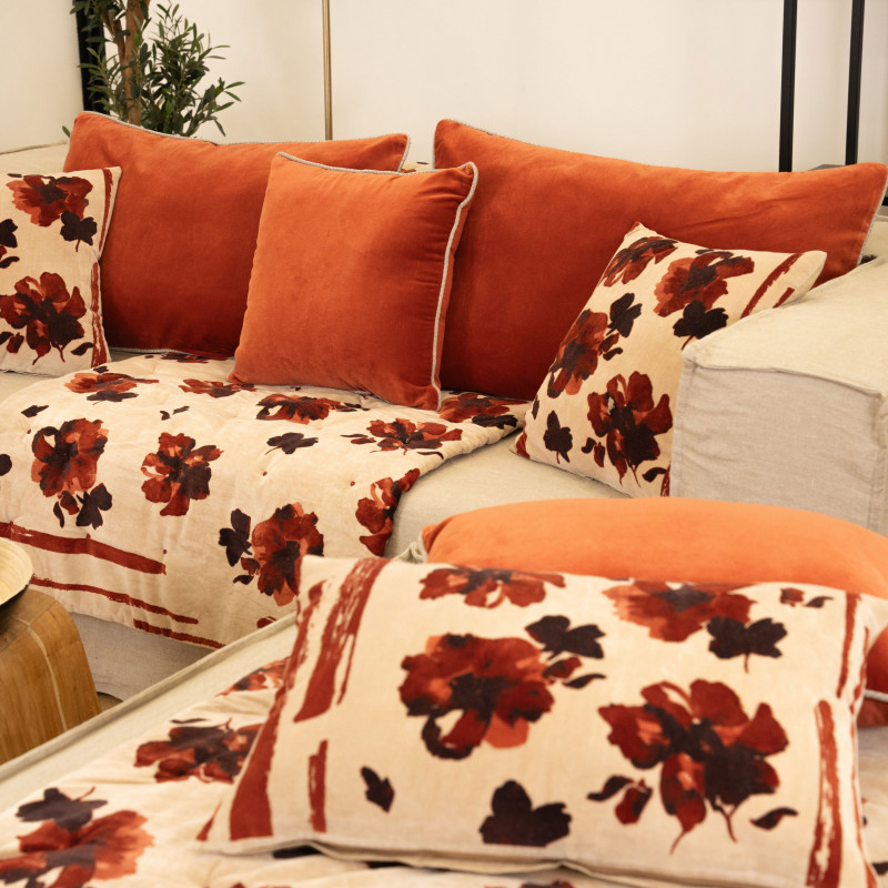 Edredon  80*200 AQUARELLE NATUREL SUD ETOFFE