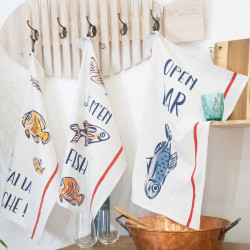lot de 3 torchons fish 50*70 cm