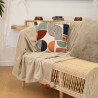 Plaid pompons 130*170 naturel