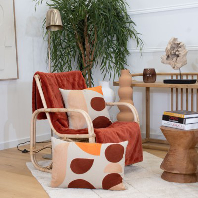 coussin Eclipse brique 45*45