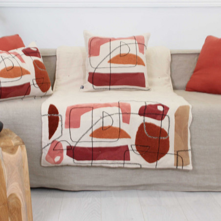 coussin LUNE TERRACOTA 45*45