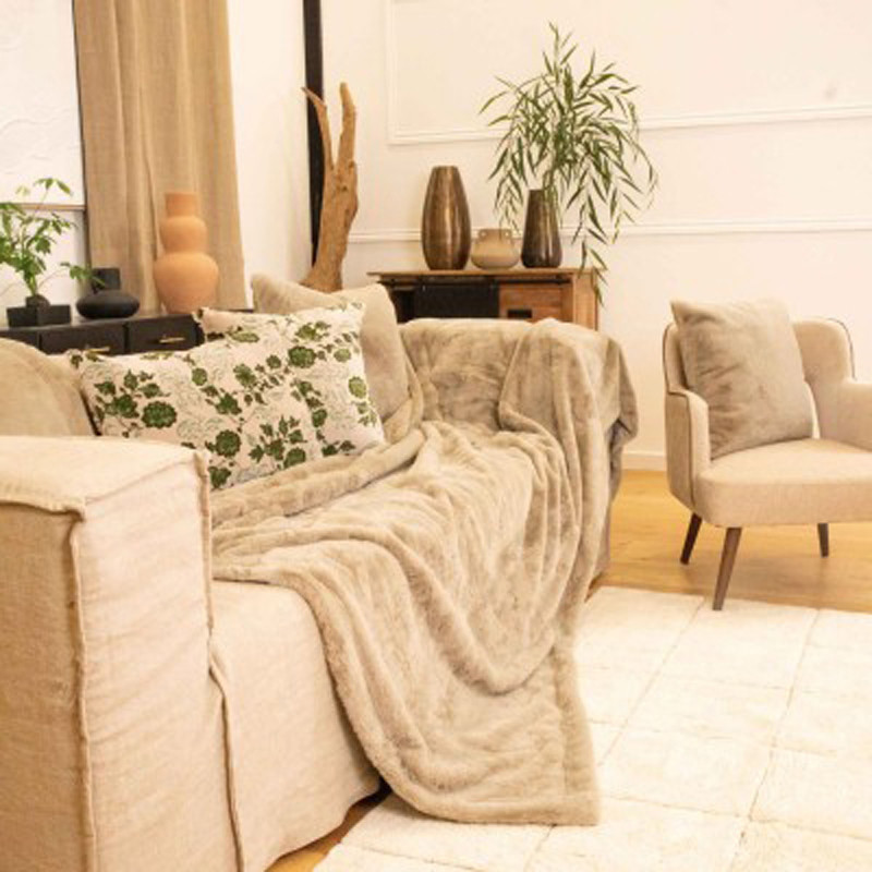 Plaid Delicatesse 130*170 naturel