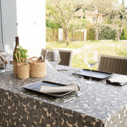 Nappe enduite GINKGO CAVIAR 250*150