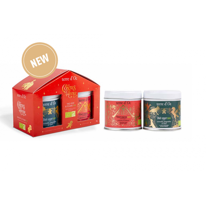 Duo Thé vert gingembre et Thé blanc pomme d'amour Noël 2025