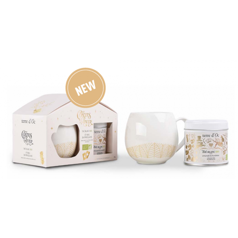 Duo Thé blanc Amandine et Mug Noël 2025