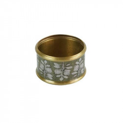 rond de serviette laiton emaillé Alhambra Olive