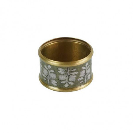 rond de serviette laiton emaillé Alhambra Olive