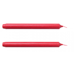 Lot de deux bougies ROUGE coniques Rader