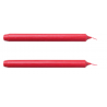Lot de deux bougies ROUGE coniques Rader