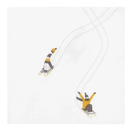 Serviette papier Luge Räder