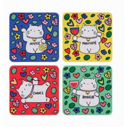 dessous de verre Chat bonheur DLP