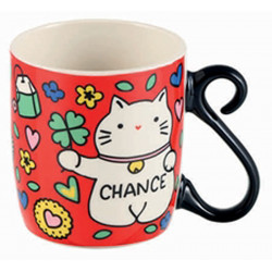 MUG Houba chat bonheur rouge